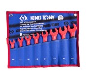 Набор рожковых диэлектрических ключей, 10-19 мм, чехол из теторона, 8 предметов KING TONY 12FVE08MRN
