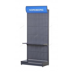 Стеллаж перфорированный с фризом, 2250х1000х500 мм  NORDBERG NSHELV-25-1