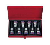 Набор торцевых насадок 1/2, Torx, Т20-Т60 мм, L = 80 мм, 9 предметов KING TONY 4119PR