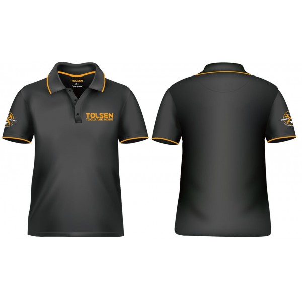 Набор футболок с логотипом бренда TOLSEN (размер: M-L-XL-XXL), черная, 6 шт TOLSEN TT90011