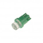 Автолампа T10W (W2,1x9,5d) 1 LED CONCAVE GREEN 8лм   12V MEGAPOWER /10 /100 M-10312G