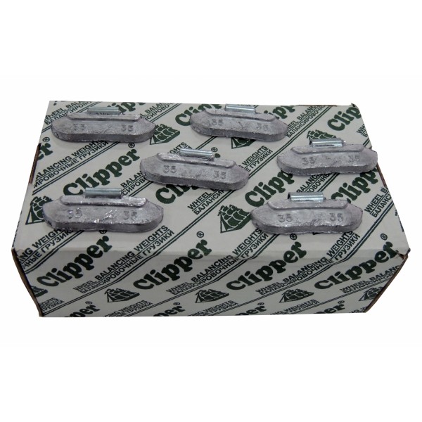 Грузики балансировочные для стальных дисков 35 г, 100 шт. CLIPPER 0235