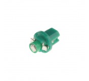 Автолампа T5 (W2*4.6d с патроном B8.5d) 1 SMD 3528  GREEN 8лм   12V MEGAPOWER /10 /100