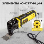 Реноватор электрический TECHNICOM , 400Вт, 220В, 15000-21000 кол/мин, плавный пуск TC-EMT500