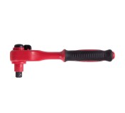 Трещотка диэлектрическая 1/2, 250 мм, 24 зубца, флажковая с кнопкой, фиксатор KING TONY 4771VE-10