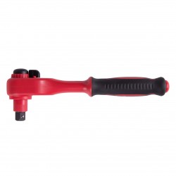 Трещотка диэлектрическая 1/2, 250 мм, 24 зубца, флажковая с кнопкой, фиксатор KING TONY 4771VE-10