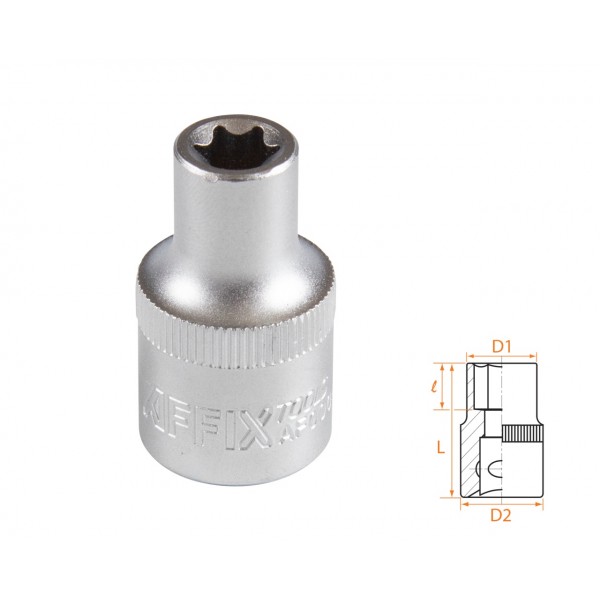 Головка торцевая TORX Е-стандарт 1/2, E10 AFFIX AF00043010