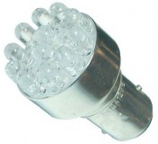 Автолампа P21/5W (BAY15d) 12 LED BLUE 52лм 12V MEGAPOWER /10/200