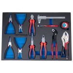 Тележка инструментальная 7 полок с набором инструментов, металлическая столешница OPT-717M