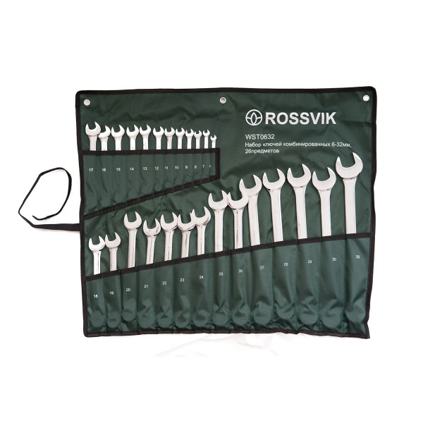 Набор ключей комбинированных ROSSVIK 6-32мм, 26шт WST0632