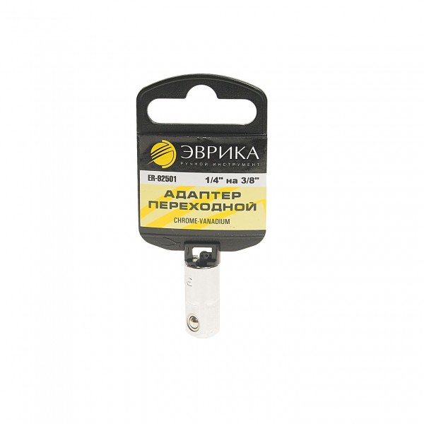 Адаптер переходной  1/4"(F) х 3/8"(М) 26мм (с держателем) ЭВРИКА 1/400 ER-92501H