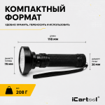 Фонарь ультрафиолетовый, 100 светодиодов iCartool IC-L202