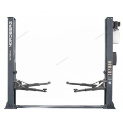 Подъемник двухстоечный 4 т, с электростопорами, 380 В, серый NORDBERG N4120BE-4G_3+2_380