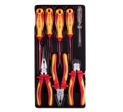 Набор диэлектрического инструмента, ложемент, 8 предметов KING TONY 9-40618GP