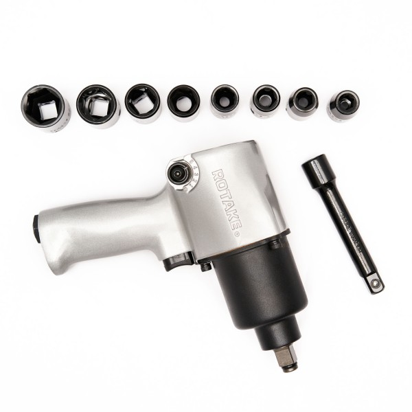 Гайковерт пневматический , 1/2", 700Нм, 7000об/мин, 6,2бар, с набором головок RT-5268K