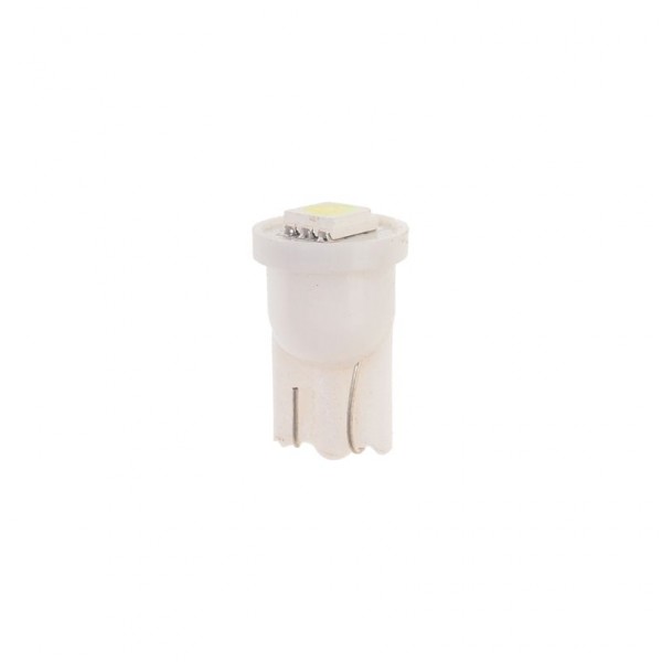 Автолампа T10W (W2,1x9,5d) 1 SMD 5050 WHITE 6000K 20лм   12V MEGAPOWER /10 /100 M-10411W