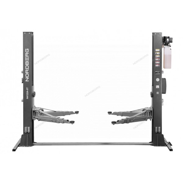 Подъемник двухстоечный 5 т, нижняя синхронизация, с электростопорами, 380 В, серый NORDBERG N4122AE-5G_380