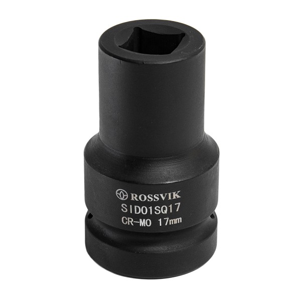 Головка торцевая ударная четырехгранная ROSSVIK, 1", 17мм, L-80мм SID01SQ17