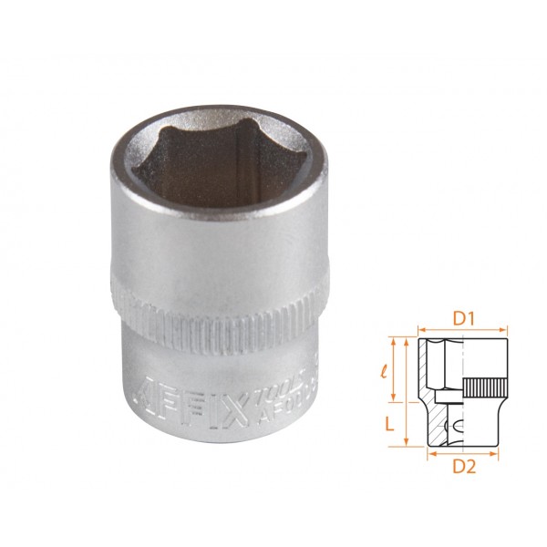 Головка торцевая стандартная шестигранная 3/8, 15 мм AFFIX AF00030015