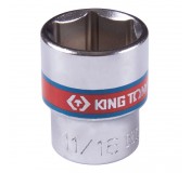 Головка торцевая стандартная шестигранная 3/8, 11/16, дюймовая KING TONY 333522S