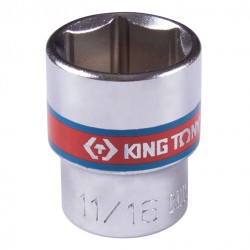 Головка торцевая стандартная шестигранная 3/8, 11/16, дюймовая KING TONY 333522S