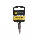 Насадка ER-93004H 1/4" DR шлиц 7мм (с держателем) ЭВРИКА 1/240