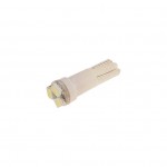 Автолампа T5 (W2*4.6d) 3 SMD 3020 WHITE 6000K 21лм   12V MEGAPOWER /10 /100 M-50115W
