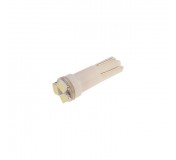 Автолампа T5 (W2*4.6d) 3 SMD 3020 WHITE 6000K 21лм   12V MEGAPOWER /10 /100