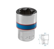 Головка торцевая TORX Plus 1/2, EP28, L = 45 мм KING TONY 433E28M