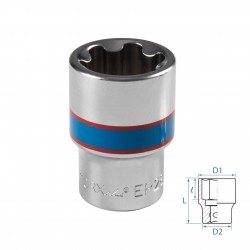 Головка торцевая TORX Plus 1/2, EP28, L = 45 мм KING TONY 433E28M