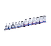 Набор торцевых головок 3/8, 1/2, TORX Е-стандарт, E4-E20, 12 предметов KING TONY 7113PR