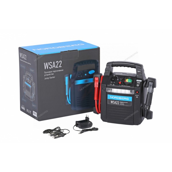 Пусковое портативное устройство 12 В, 22 А·ч NORDBERG WSA22