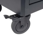 Тележка инструментальная 7 полок с набором инструментов, металлическая столешница OPT-717M