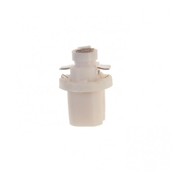 Автолампа T5 (W2*4.6d с патроном B8.5d) 1 SMD 3528  WHITE 6000K 18лм   12V MEGAPOWER /10 /100 M-50213W