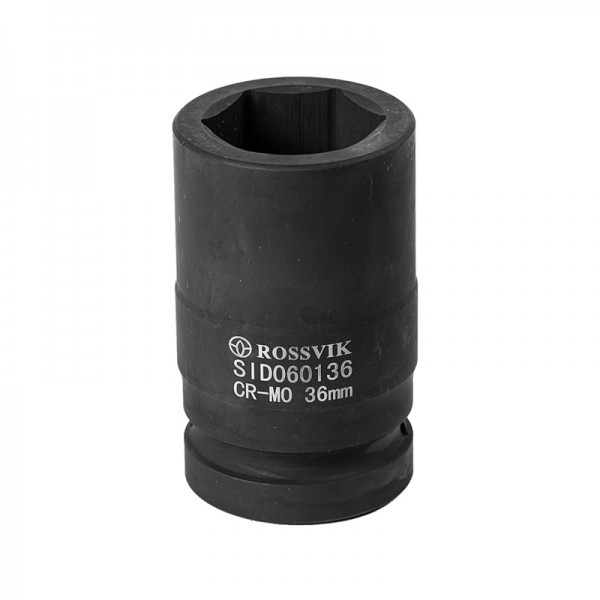 Головка торцевая ударная, глубокая ROSSVIK, 1", 36мм SID060136
