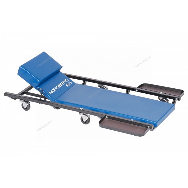 Лежак подкатной с подъемным подголовником и магнитными лотками NORDBERG N30C6