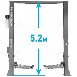 Подъемник двухстоечный 6 т HIGH, верхняя синхронизация, 380 В, серый NORDBERG N4122H1E-6G_380