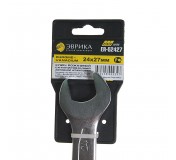 Ключ рожковый 24x27мм ER-52427 (Chrome vanadium) на держателе PRO ЭВРИКА 1/10/30