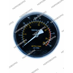 Манометр осевой глицеринонаполненный для пресса N3620, N3620F