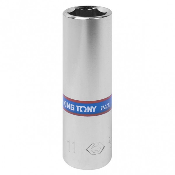 Головка торцевая глубокая шестигранная 1/4, 11 мм KING TONY 223511M