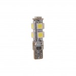 Автолампа T10W (W2,1x9,5d) 5 SMD 5050 WHITE 6000K с блокиратором ошибок CANbus 180лм  24V MEGAPOWER /10 /100 M-70215W-24