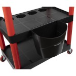 Тележка открытая пластиковая для детейлинга, 3 полки WDK-819