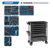 Набор инструментов 235 предметов, EFFORT, в серой тележке KING TONY 9G38-235MRVG