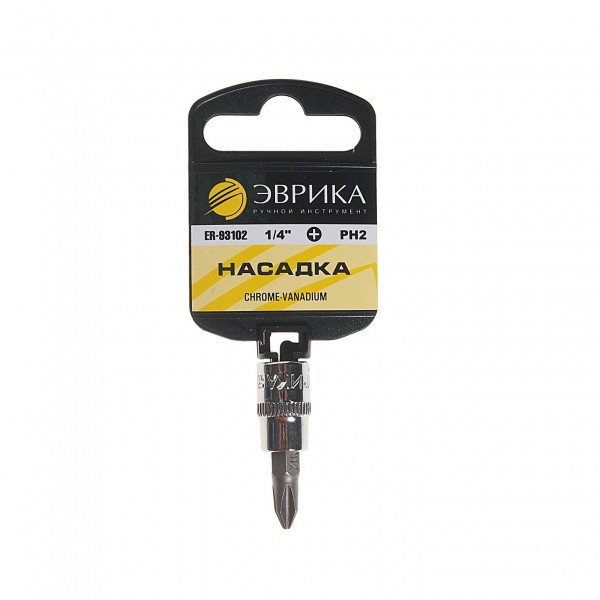 Насадка  1/4" DR филлипс PH.2 (с держателем) ЭВРИКА 1/240 ER-93102H