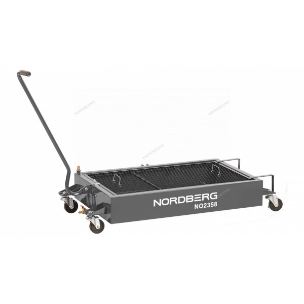 Емкость для сбора масла на колесах, 58 л, серая NORDBERG NO2358(G)