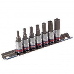Набор торцевых насадок 1/4, Hex, 1/8 - 3/8, L = 37 мм, 7 предметов KING TONY 2127SR