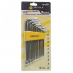 Набор ключей TORX : Г-образных удлиненных T9-T50 10пр. ЭВРИКА /1/12/60 ER-15101LT