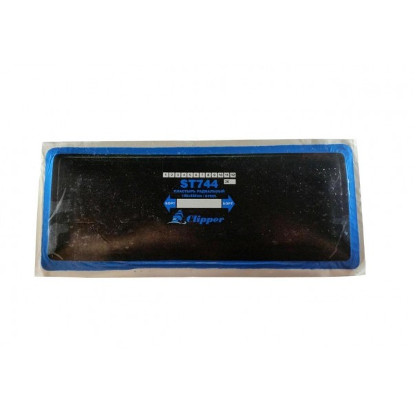 CLIPPER ЗАПЛАТА ST744 радиальная с синим адгезивным слоем (сталь), 125*330мм CLIPPER ST744