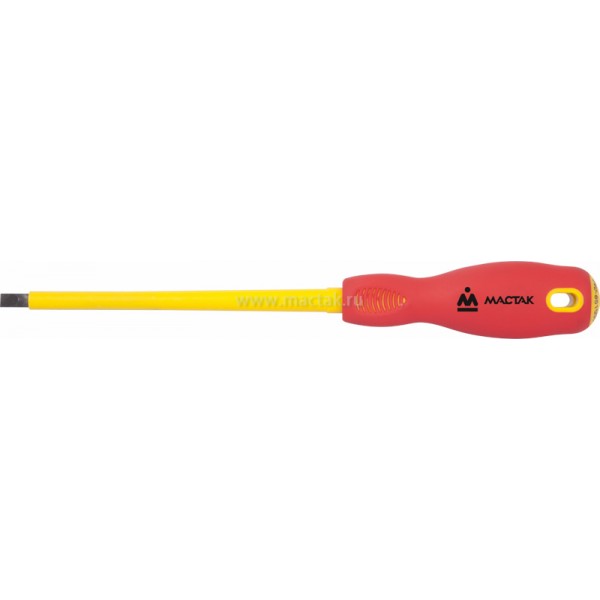 Отвертка шлицевая Slotted 6.5х150 мм, диэлектрическая МАСТАК 040-65150E