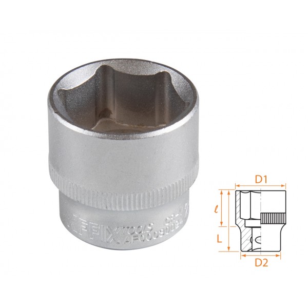 Головка торцевая стандартная шестигранная 3/8, 24 мм AFFIX AF00030024